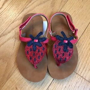 NWT Hanna Andersson sparkly strawberry sandals